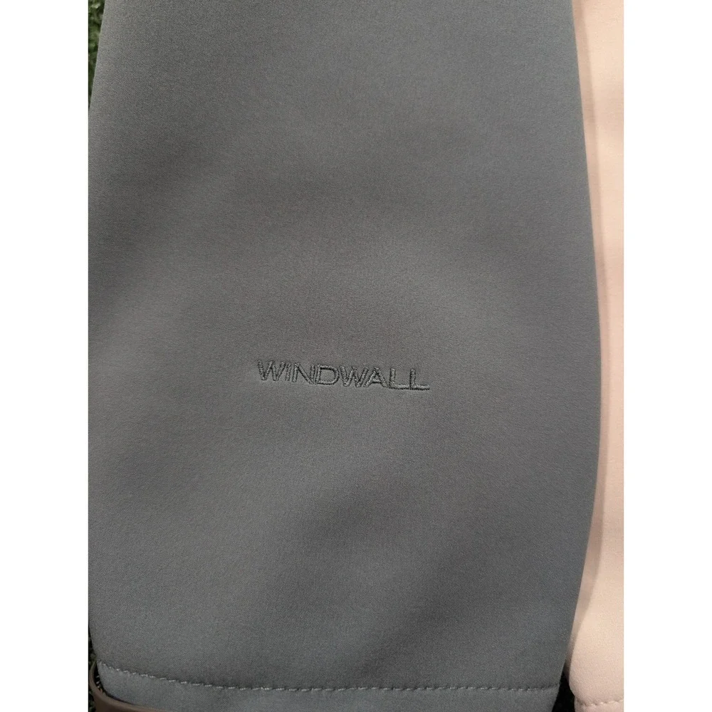 The North Face WindWall Softshell Jacket Mens XL Grey Tan Full Zip Fleece Lined